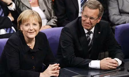 Tổng thống Christian Wulff và Thủ tướng Angela Merkel.
