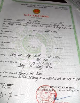 Giấy khai sinh - Hành trang vào đời của các bé dù không cha mẹ, người thân thích.