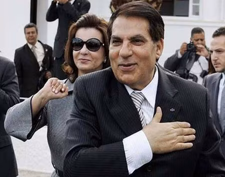 Vợ chồng cựu Tổng thống Tunisia Ben Ali và Leila Trabelsi.