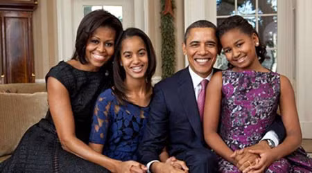 Gia đình Tổng thống Obama ở Nhà Trắng.