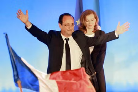 Ông François Hollande tuyên bố chiến thắng trong cuộc bầu cử Tổng thống Pháp 2012.