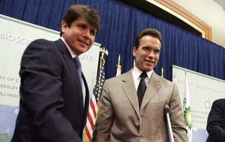 Blagojevich và thống đốc Arnold shwarnegger năm 2007.
