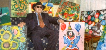 Họa sĩ mù Esref Armagan và những bức tranh của ông.