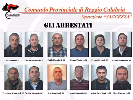 Nhiều "bố già" của hệ thống Ndrangheta bị truy nã.