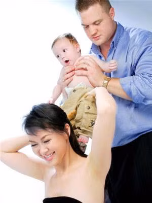 Gia đình Ngọc Nga.
