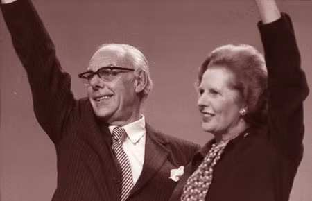 Vợ chồng cố Thủ tướng Margaret Thatcher.
