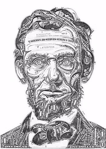 Chân dung cố Tổng thống Lincoln.