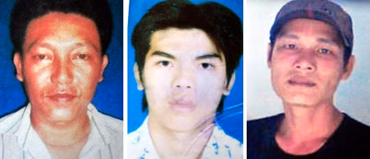 Một số đối tượng còn lại trong băng cướp.