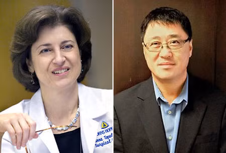 Nữ Tiến sĩ Suzanne L.Topalian và tiến sĩ Lieping Chen.