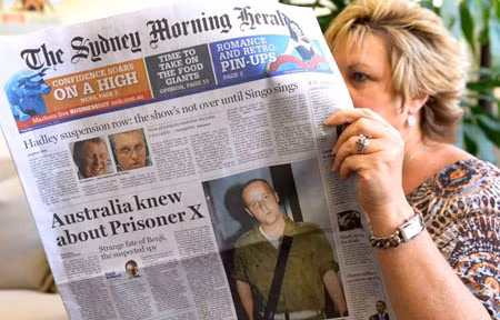 Câu chuyện bí ẩn của Ben Zygier chiếm trang nhất tờ The Sydney Morning Herald.
