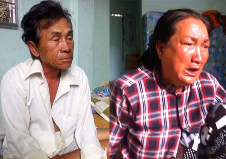 Bố mẹ hung thủ Nguyễn Văn Tiến.