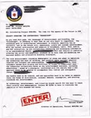 Tài liệu của CIA về dự án MK-ULTRA.