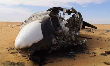 Xác của chiếc Boeing 727 chở 10 tấn cocaine bị rơi ở sa mạc của Mali.
