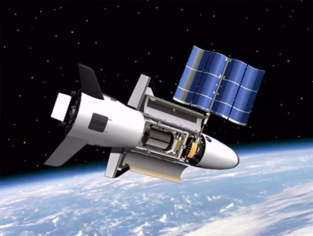 Tàu vũ trụ X-37B trên quỹ đạo trái đất.