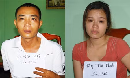 Lê Đình Kiểm và vợ là Đặng Thị Thanh.