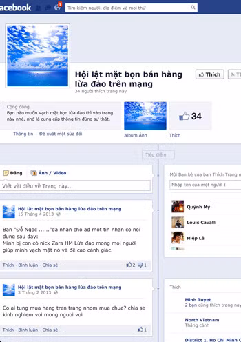 Cộng đồng facebook lập hội tẩy chay và vạch mặt những chiêu trò lừa đảo trên facebook.
