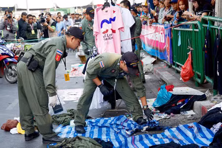 Hiện trường một vụ ném lựu đạn ngày 19/1.