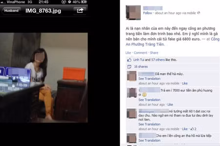 Một số khách hàng của Bảo N. tố cáo "siêu lừa" hàng hiệu trên mạng Facebook.