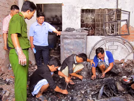 Hiện trường vụ cháy.