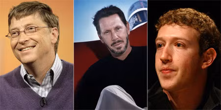 Bill Gates, Larry Ellison, Mark Zuckenberg.