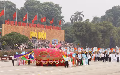 Các đại biểu tôn giáo đồng hành cùng dân tộc. Ảnh: Công Gôn.