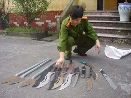 Phương tiện gây án của Phùng Văn Huy.