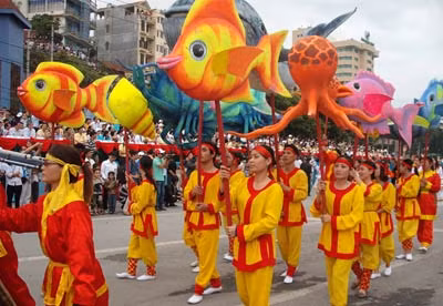 Diễu hành tại lễ hội.