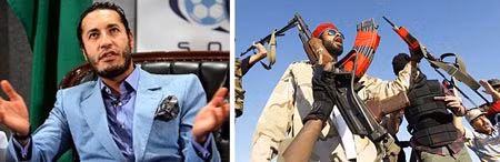 Ông Saadi Gaddafi và quân nổi dậy.