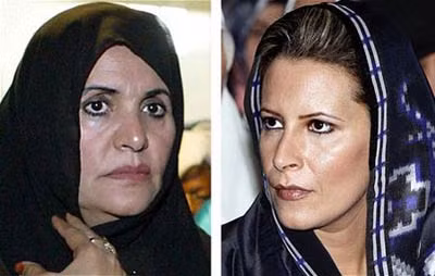 Vợ và con gái ông Gaddafi.