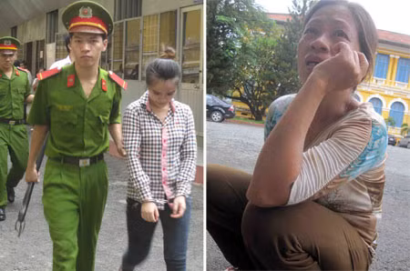 Cô bé đánh thuốc mê người tình Mai Ngọc Kim Ngân cùng bà mẹ đau khổ.