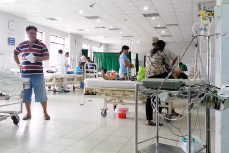 Khoa Cấp cứu Bệnh viện Nhân dân Gia Định nơi hơn 30 đối tượng kéo đến gây rối.