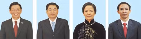 Các Phó Bí thư Thành uỷ Hà Nội: Nguyễn Thế Thảo, Nguyễn Công Soái, Ngô Thị Doãn Thanh, Tưởng Phi Chiến.