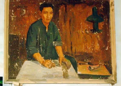 Chân dung liệt sĩ Nguyễn Hữu Tiến (tranh do Văn Cao vẽ).