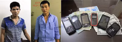 Tang vật cùng đối tượng.
