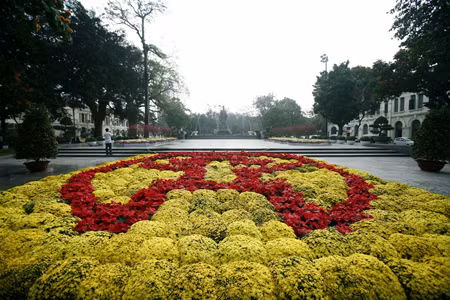 Chủ đề Hà Nội nghìn năm tuổi được thấy ở nhiều nơi.