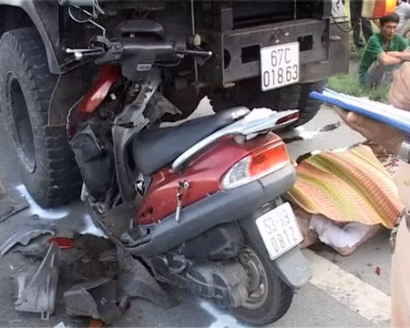 Hiện trường vụ tai nạn.