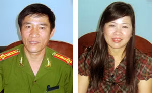 Thượng tá Phan Thanh Sương và em gái Phan Thị Di.
