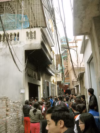 Hiện trường vụ cháy.