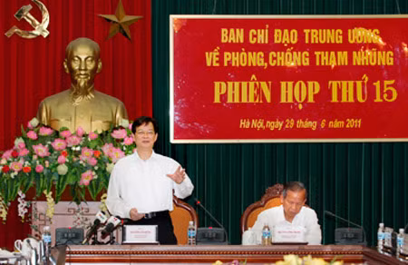 Thủ tướng Nguyễn Tấn Dũng phát biểu chỉ đạo tại phiên họp. Ảnh: TTXVN.