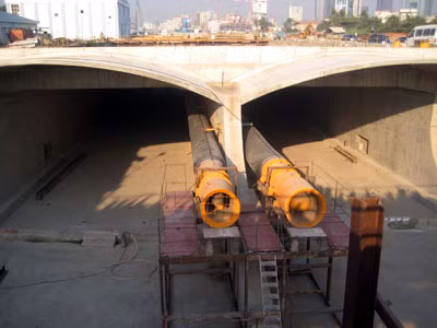 Miệng hầm dẫn vào hầm chui Thủ Thiêm.