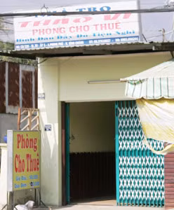 Nhà nghỉ T.V. nơi xảy ra án mạng.
