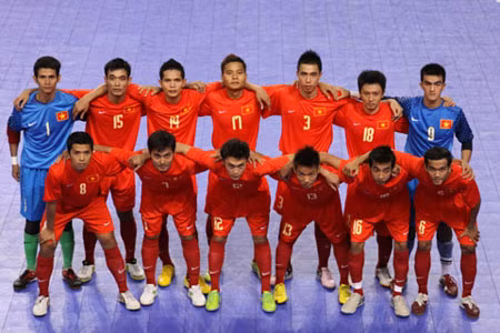 Đội tuyển futsan Việt Nam Ảnh: Anh Tú.