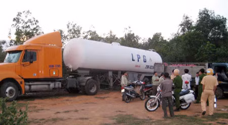 Hiện trường vụ chiết gas.