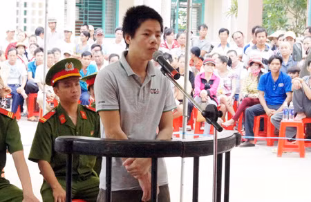 Bị cáo Hiệp tại phiên tòa.