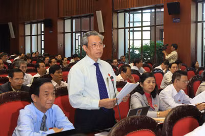 Đại biểu Trần Đình Long (Đắk Lắk) phát biểu.
