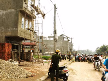 Hiện trường vụ tai nạn. Ảnh: phapluatxahoi.vn.