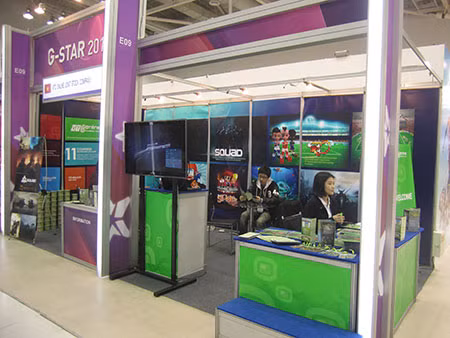 Gian hàng của VTC Online tại G-Star 2012 với quy mô lớn gấp 3 lần so với những đợt tham dự trước đây.