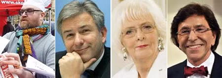 Từ trái qua phải: Yuka-Pekka Vaisanen, Klaus Wowereit, Johanna Sigurdardottir, Elio Di Rupo.