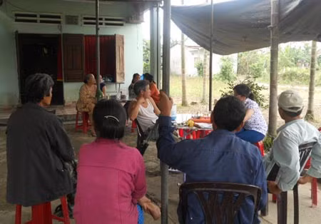 Hiện trường vụ án tại căn nhà ở thôn Mỹ Liên, xã Đại Nghĩa, huyện Đại Lộc của cụ Mai Văn Lang.