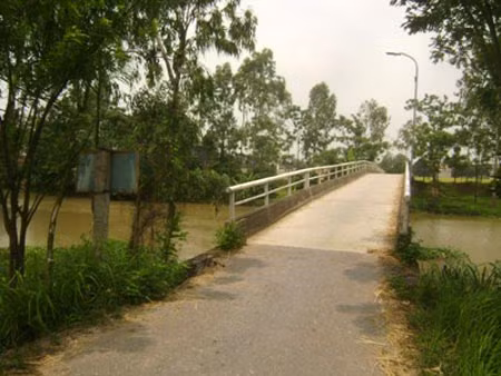 Cầu Bổng Thôn, nơi Xuyến ném 2 con xuống sông.